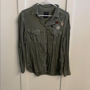 Boyfriend button down with graphics